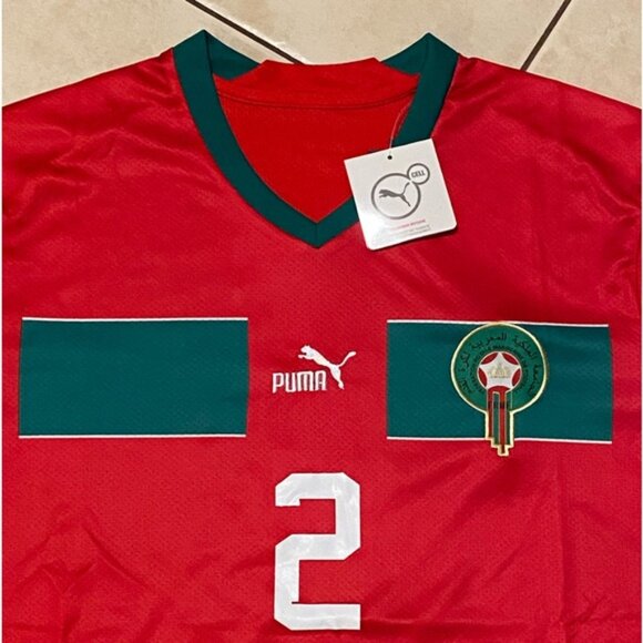 Paris Saint Germain Morocco Achraf Hakimi Jersey # 2 , Unisex - Picture 5 of 10